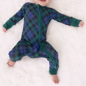 Little Sleepies Emerald Plaid Convertible Zippy